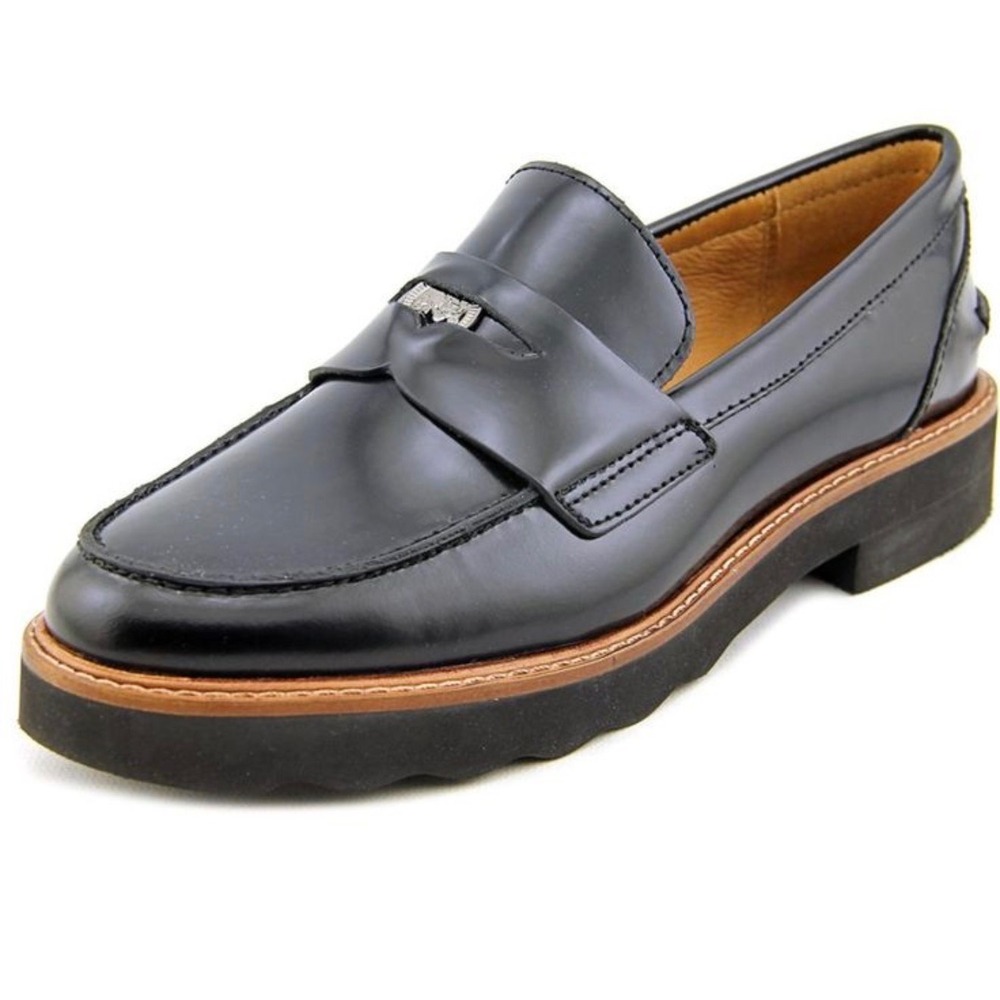 Coach Leah Leather Platform Loafers Dark Brown Lug Sole G5244‎ Mens 7.5 B
